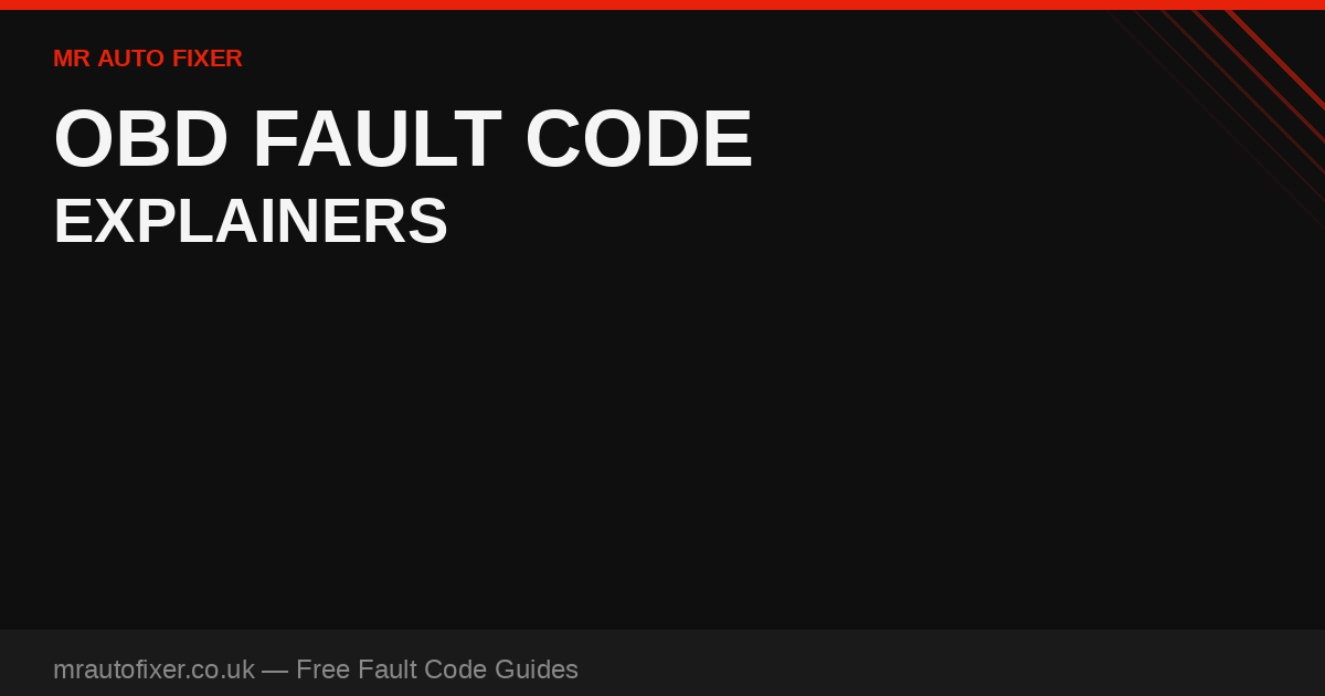 OBD Fault Code Lookup - Find Any Code | Mr Auto Fixer